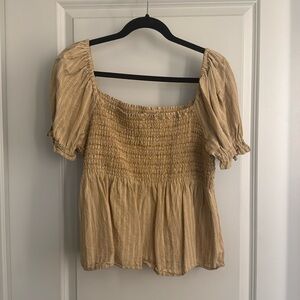 Mustard Puff sleeve top